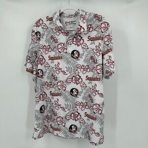 Reyn Spooner Men University FSU‎ Florida Seminoles Polo Shirt Sz L Hawaiian